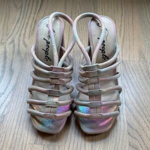 Free People Multicolor Strappy Heels